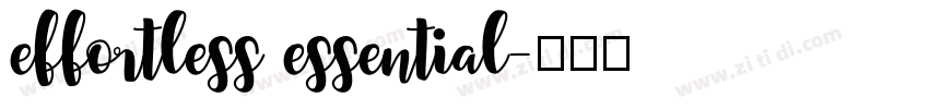 effortless essential字体转换